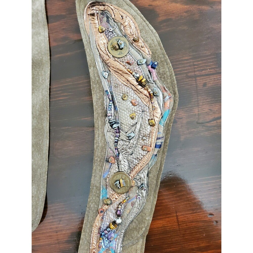 Vintage western, artisan suede belt